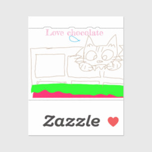 Aimer sticker chocolat