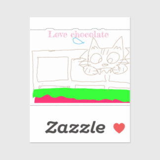 Aimer sticker chocolat