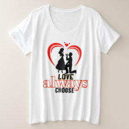 💖 Aimer toujours choisir le T-Sh de base de taill