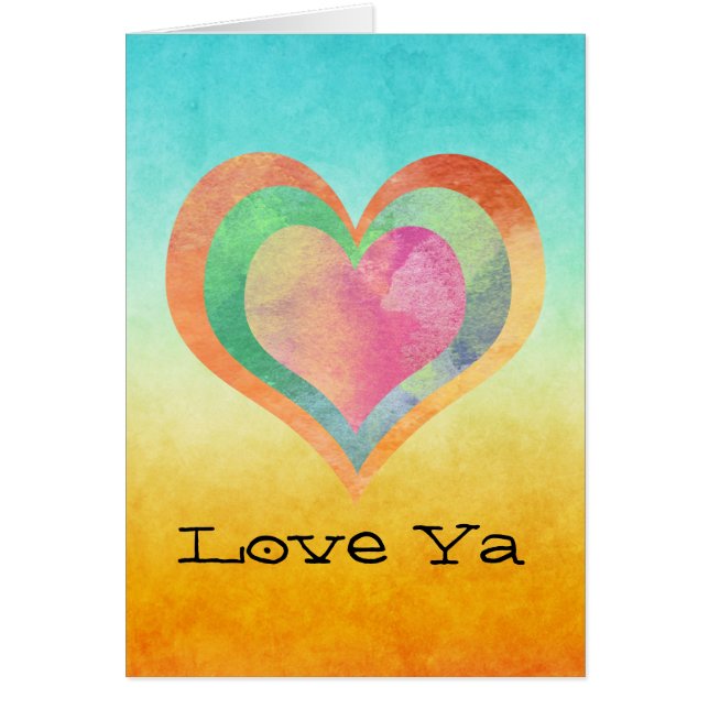 Aimer Ya Aquarelle Coeurs (Devant)