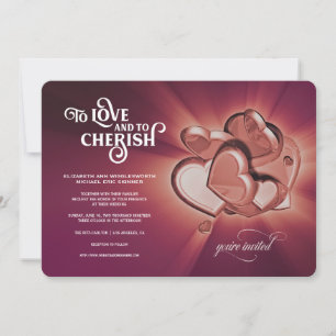Aimez et aimez le faire-part de mariage
