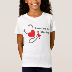 Aimez être un T-shirt de coeur de stéthoscope de