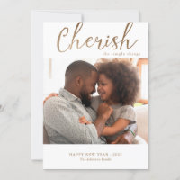 Aimez le carte photo de nouvelle année/couleur