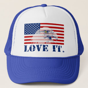 AIMEZ-LE drapeau des États-Unis et casquette