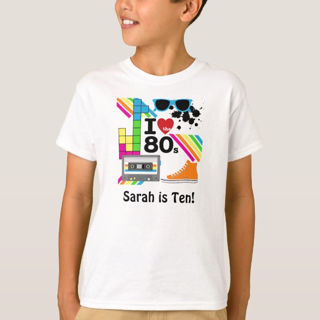Aimez le T-shirt customisé par années 80 (Devant)