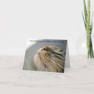 Aimez l'odeur du café dans les cartes de note de