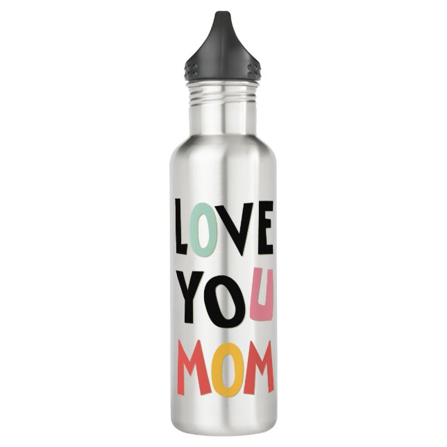 Aimez Maman Bouteille d'eau en acier inoxydable (Gauche)