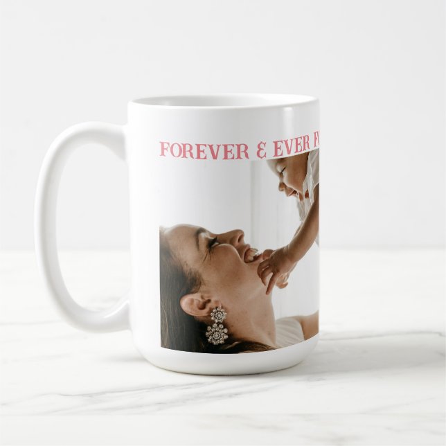 Aimez Maman ! Mug café photo personnalisé 2 (Gauche)