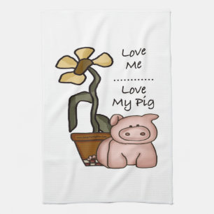 Aimez mes serviettes de cuisine de porc