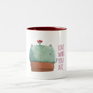 Aimez Qui Vous Êtes Cactus Chat — 11 oz. Mug