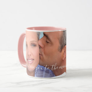 Aimez-vous à la lune et le fond de la photo Mug