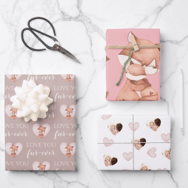 Aimez-vous Fur-Ever Fox Envelopper feuilles de pap (Recto)
