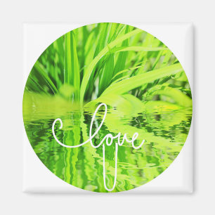 Aimons-nous U tellement Magnet d'Herbe Verte Heure