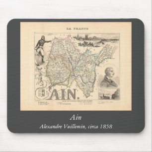 Ain Department France 1858 Alexandre Vuillemin Kar Mousepad