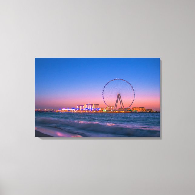 Ain Dubai Observation Wheel at Night Leinwand Art (Vorderseite)