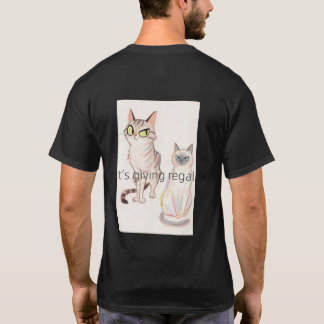 " Ain no no Crumbs & It's giving Regal" Cat Graphi T-Shirt