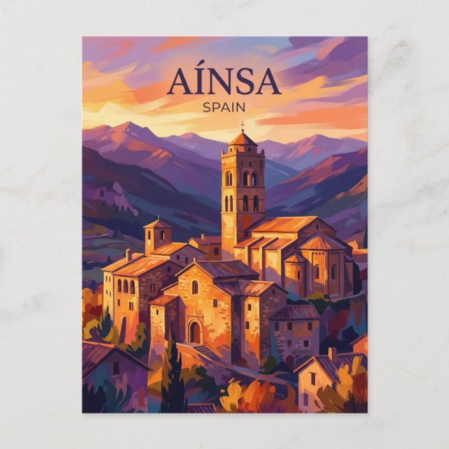 Aínsa Spanien Postkarte (Vorderseite)