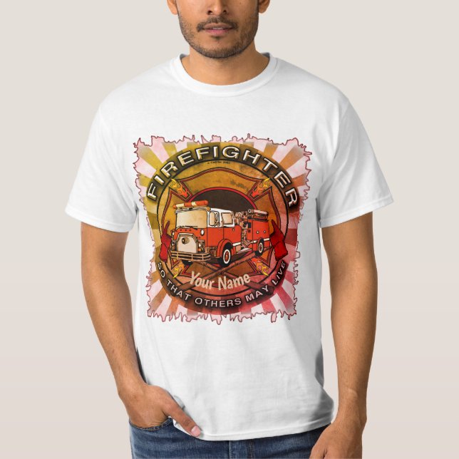 Ainsi d'autres peuvent vivre un t-shirt pompier (Devant)
