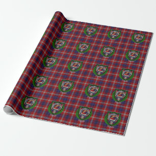 Ainslie Scottish Clan Tartan & Wappen Geschenkpapier