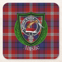 Ainslie Scottish Clan Tartan & Wappen