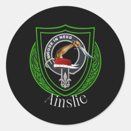 Ainslie Scottish Clan Wappen Runder Aufkleber