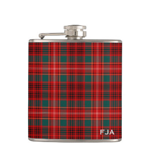 Ainslie Tartan Monogram Flachmann