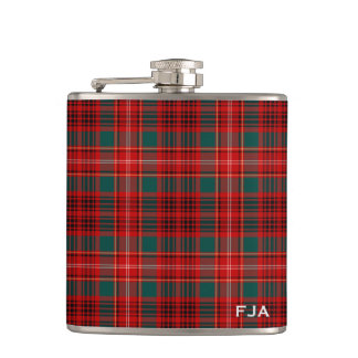Ainslie Tartan Monogram Flachmann
