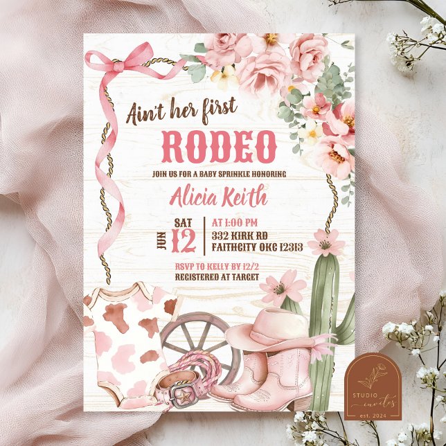 Aint Her First Rodeo Baby Sprinkle Invitation Einladung (Von Creator hochgeladen)