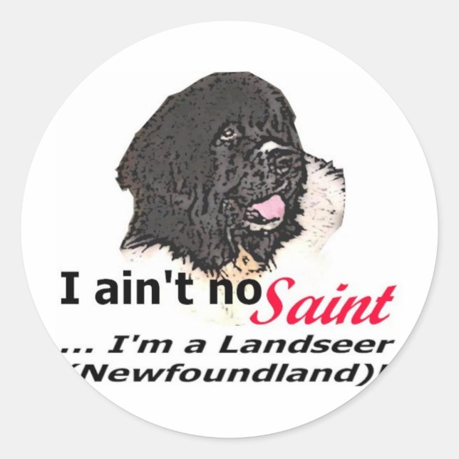 Aint No Saint Runder Aufkleber (Vorderseite)