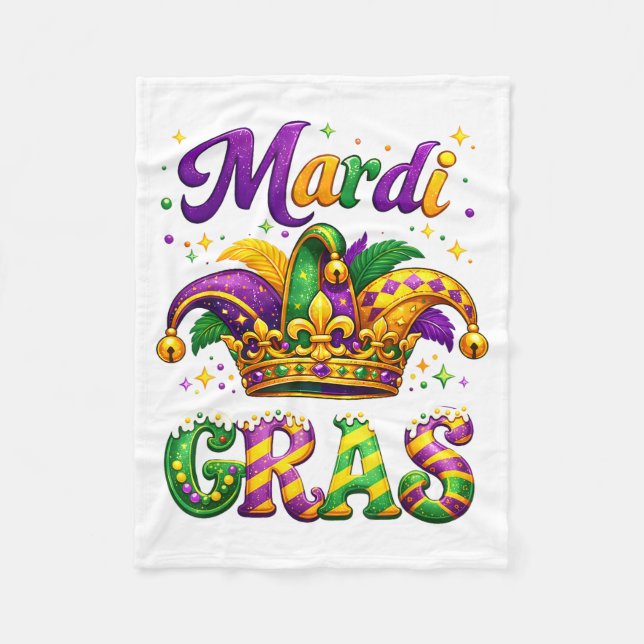 Aint No Shame In My Bead Game Mardi Gras Funny  Fleecedecke (Vorderseite)