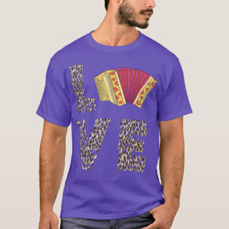 Air Accordion Liebe Accordionist Polka Lover Music T-Shirt