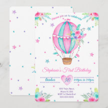 Air Ballon Einladungen zum Geburtstag