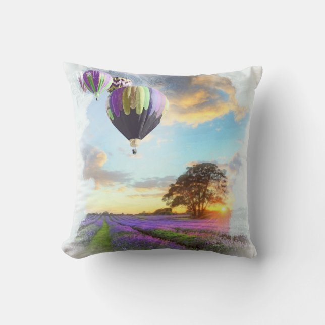 Air Balloon Floral Kissen (Vorderseite)