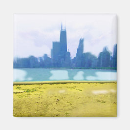 Air Brushed Chicago Skyline Magnet