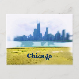 Air Brushed Chicago Skyline Postkarte