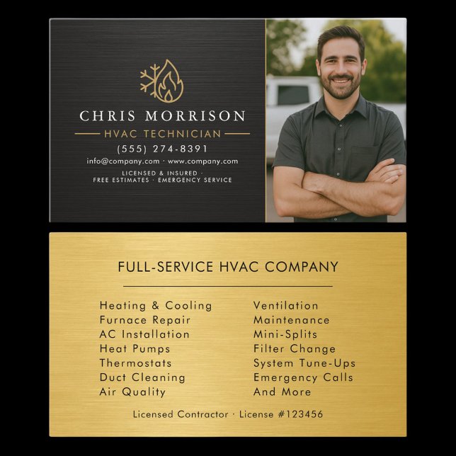Air Conditioning Cooling HVAC Photo Visitenkarte (Von Creator hochgeladen)