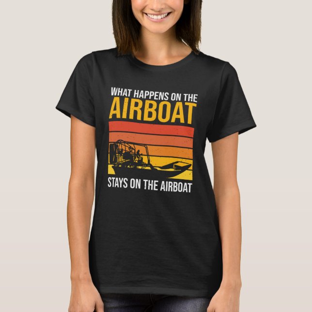 Air cushion boat airboat T-Shirt (Vorderseite)