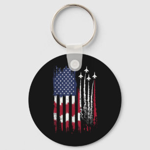 Air Force American Flag Patriotic Red White Blue 4 Schlüsselanhänger