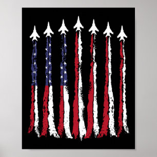 Air Force Amerikanische USA-Flagge 4. Juli Patriot Poster