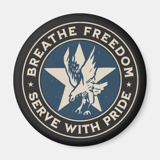 Air Force - Breathe freedom, serve with pride. Magnet (Vorne)