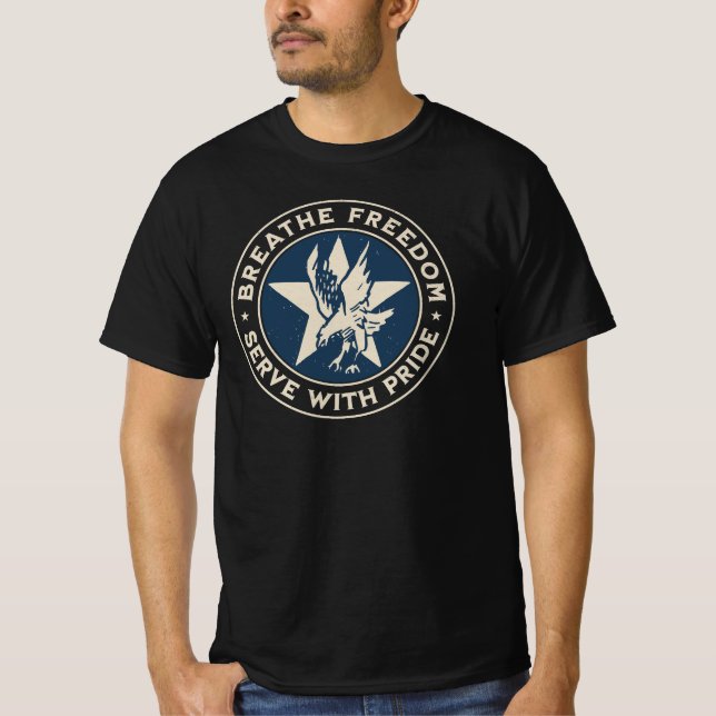 Air Force - Breathe freedom, serve with pride. T-Shirt (Vorderseite)