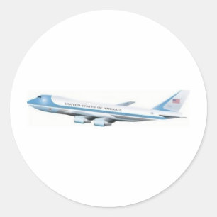 Air Force One Runder Aufkleber