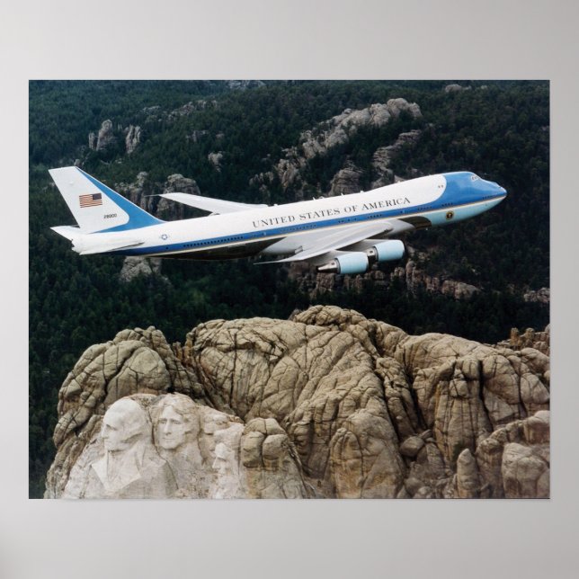 Air Force One survole le mont Rushmore Poster (Devant)