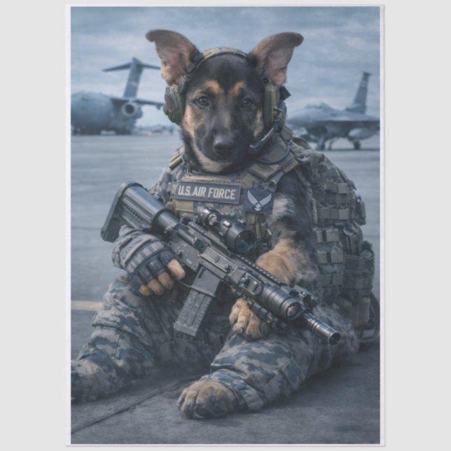 Air Force Pupper  Seidenpapier (Vorderseite)