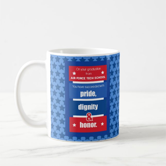 Air Force Tech School Abschluss Herzlichen Glückwu Kaffeetasse (Links)
