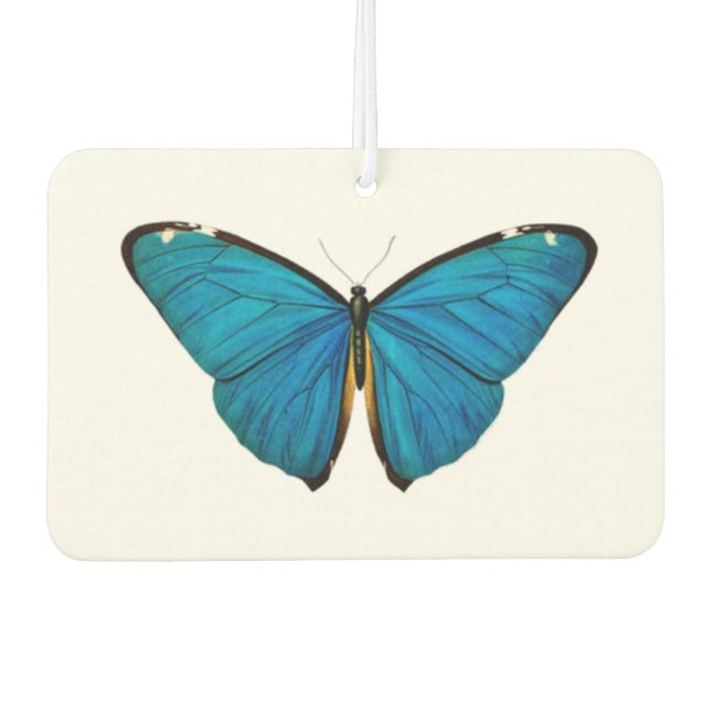 AIR FRESHENER : BLAUER SCHALTFLY : HERZGESTELLT AUTOLUFTERFRISCHER (Vorderseite)