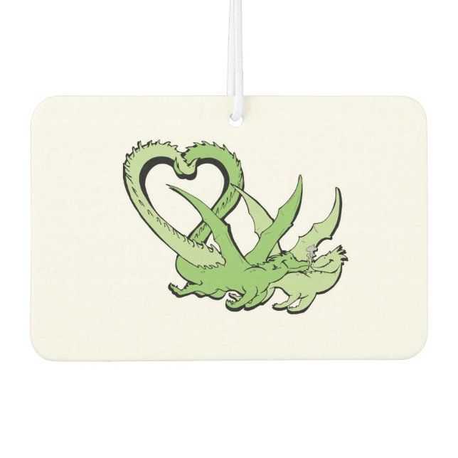 Air Freshener Dragons Couple Schwanz der Liebe Her Autolufterfrischer (Vorderseite)