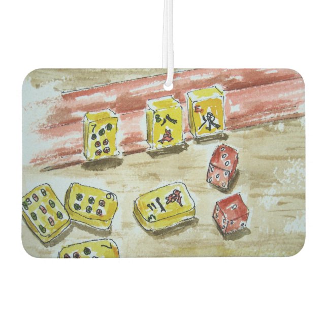 Air Freshener für den Mah Jongg (Mahjong) Lover Autolufterfrischer (Vorderseite)