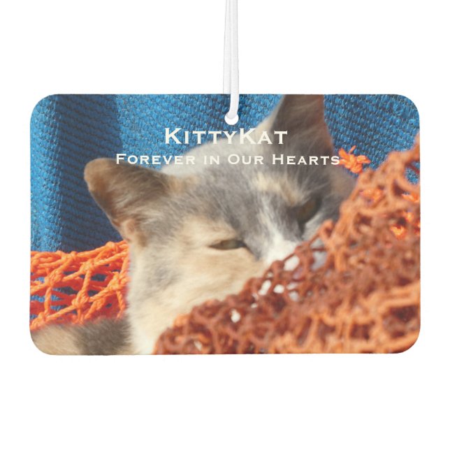 AIR FRESHENER IHRE Pet Cat Dog FOTO Personalisiert Autolufterfrischer (Vorderseite)