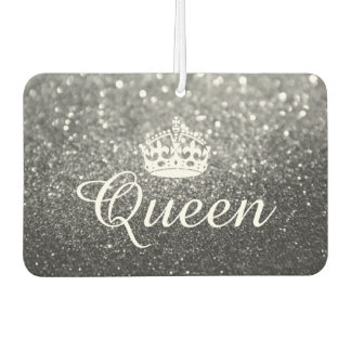 Air Freshener - Queen Crown Glitter Silver Autolufterfrischer